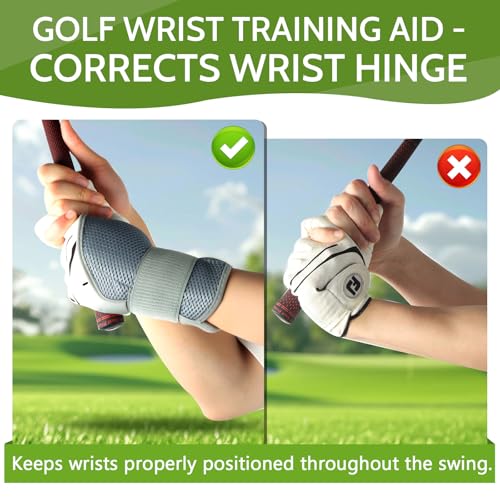 Golf Wrist Training Aid, Golf Wrist Brace for Golf Swing Training Aid, Golf Wrist Hinge Trainer - Golf Swing Trainer, Golf Training Equipment for Golf Beginners - Correct Posture & Build Muscle Memory