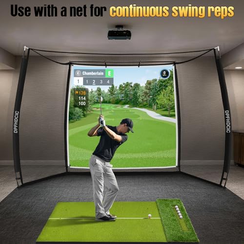 Golf Hitting Mat 6x4ft Golf Mats Practice Indoor Outdoor with 20mm EVA Base Golf Practice Mat with 9 Hitting Holes Ideal for All Levels