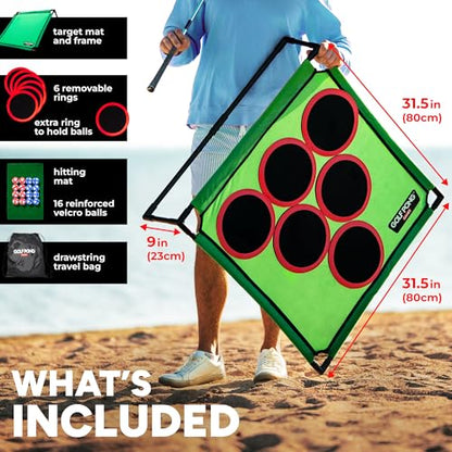 Golf Pong Game Set, Jumbo Backyard Lawn Game, Portable Indoor-Outdoor Chipping Golf Gift for Men, Women & Family