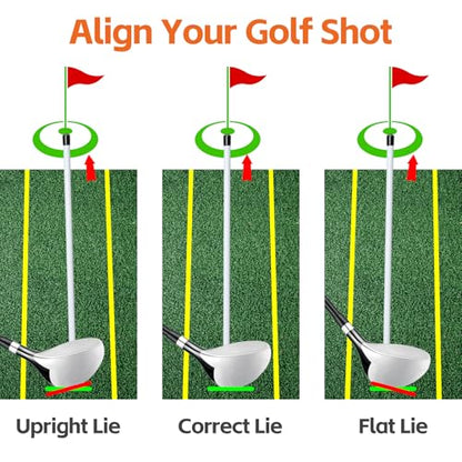 Golf Magnetic Alignment Rods 1 Pack, Golf Club Alignment Sticks Corrector Lie Angle Tool, Golf Swing Training Aids Rods for Golf Practice, Visualize & Align Your Golf Shot - size: 2 Pack