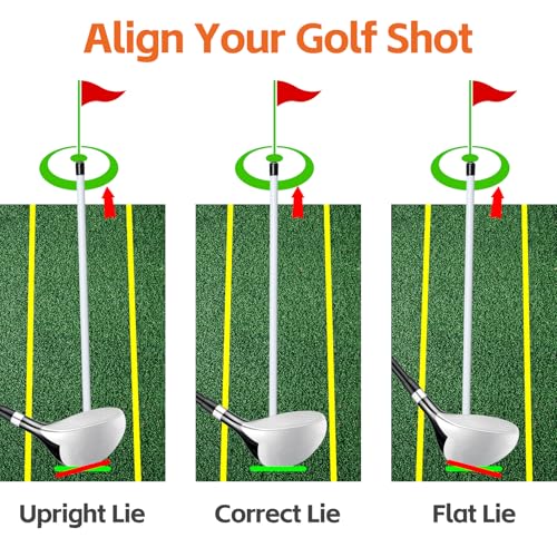 Golf Magnetic Alignment Rods 1 Pack, Golf Club Alignment Sticks Corrector Lie Angle Tool, Golf Swing Training Aids Rods for Golf Practice, Visualize & Align Your Golf Shot - size: 1 Pack