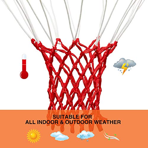 KATOP Premium Quality Professional Heavy Duty Basketball Net Replacement - All Weather Anti Whip,Fits Standard Indoor or Outdoor Rims - 12 Loops