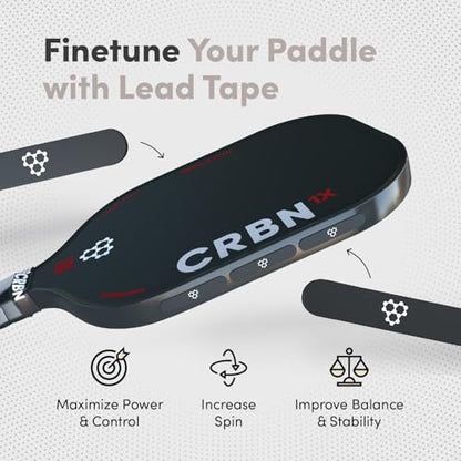 CRBN Pickleball - Tungsten and Lead Tape for Pickleball Paddles - Paddle Weights - Enhance Paddle Stability & Expand Sweet Spot