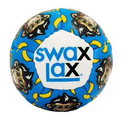 SWAX LAX Lacrosse Training Ball - Indoor Outdoor Practice Less Bounce & Rebounds - color: Monkey Business