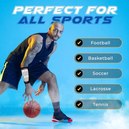 Football Play Wristbands | Sports Playbook Band | Youth Quarterback Gear | Wristband Playbook | Softball Wristbands for Signs - color: Yellow