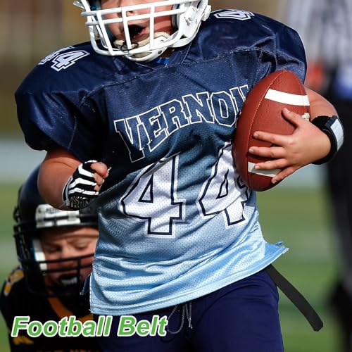 Football Belt,Football Pants Belt,Flag Football Replacement Belts for Football Players of All Ages - color: Black
