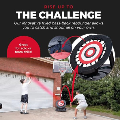 IE SPORTS Portable Basketball Hoop Outdoor 7.5-10ft Adjustable Height, 44-54 Inch Impact Backboard and Basketball Rebounder, Outdoor Basketball Hoop Goal System for Kids and Adults - style: 54" Backboard