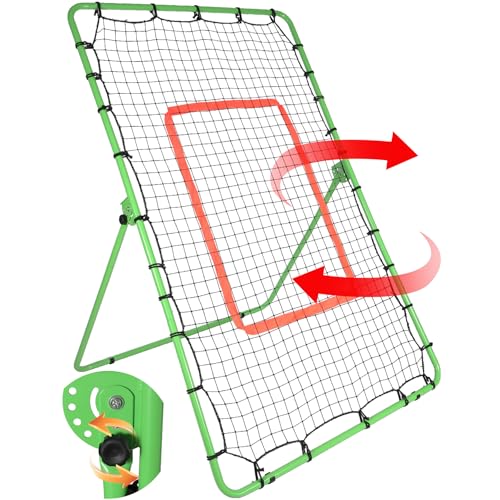 Baseball Rebounder Net,6x4FT Adjustable Pitch Back Baseball Rebounder for Softball Lacrosse, Pitching Throwing Catching Trainer Gifts
