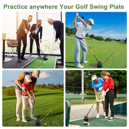 Golf Alignment Stick Holder with Holder Angle Plate,Professional Swing Trainer,Golf Swing Plane Trainer Aid for Aiming Putting Swing,Golf Teaching, Multi-Functional for All Levels of Golfer