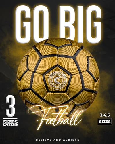 Bergamo Soccer Ball – Professional Training Soccer Ball for Grass Fields – Durable TPU Machine Stitched Soccer Balls – Sizes 3, 4 & 5 – Outdoor Practice & Match Play