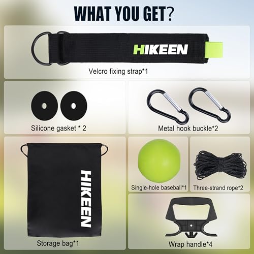 Hikeen Baseball Batting Trainer,Hitting Practice Equipment with 20m Rope,Outdoor Level Rebound Swing Trainer for All Age