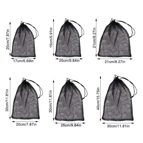 Breathable Mesh Drawstring Bags | Multipurpose Nylon Sports Storage for Activity Gear | Durable Construction(25 x30cm) - size: Medium