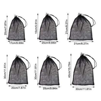 Breathable Mesh Drawstring Bags | Multipurpose Nylon Sports Storage for Activity Gear | Durable Construction(20 x30cm) - size: Small