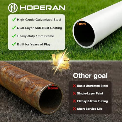 12×6FT Soccer Goal for Backyard,Sturdy Metal Frame Soccer Goal with Shooting Target Net, 12 Training Cones,Outdoor Full Size Soccer Goals Training Equipment for Kids Teens Adults - size: 12x6