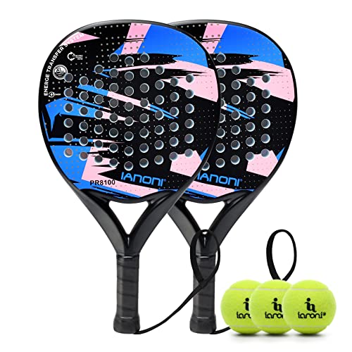 Padel Racket Carbon Fiber Surface with EVA Memory Flex Foam Core Lightweight Padel Racquet