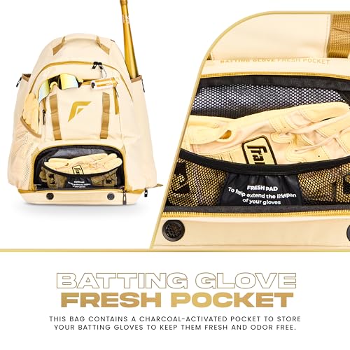 Franklin Sports MLB Gameday Baseball + Softball Backpack – Adult +Youth Equipment + Bat Bag – Stores Batting Gloves, Helmet, Cleats + More - Waterproof Premium Batpack