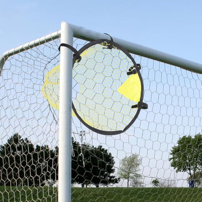 2pcs Football Kicking Nets Soccer Goal Target Nets for Youth Training Practice Equipment Backyard and Indoor Accuracy Shooting Drill Yellow