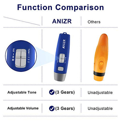 ANIZR Electronic Whistles with Lanyard,Adjustable 3 Tone & 3 High Volume Hand Emergency Whistle Basketball Referee Whistle for Coach,Teacher,Police,Outdoor Camping Boating Hiking(with Battery) - color: Blue with battery