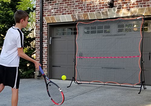 Tourna Rally Pro Adjustable Tilt Rebound Net (7x7 ft) for Tennis and Pickleball - style: Black