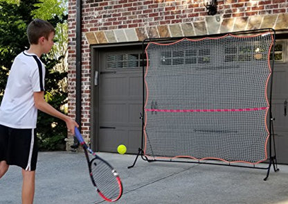 Tourna Rally Pro Adjustable Tilt Rebound Net (7x7 ft) for Tennis and Pickleball - style: Black