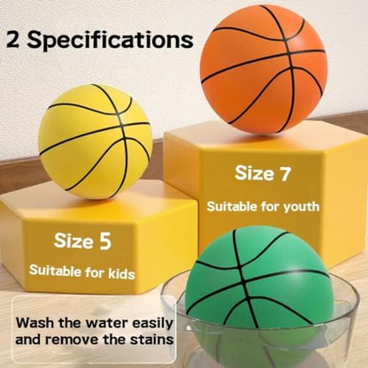 Silent Basketball 2025 Official Eighth Generation of High Density Silent Basketballs Size 6 (28.5") and 7 (29.5"),Mute Basket-Ball Training Ball - size: 29.5"