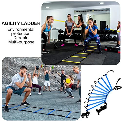 Sosation Agility Ladder 20 Feet Adjustable Rungs Speed Training Exercise Ladders with Carry Bag for Kids and Adults Soccer Football Boxing Footwork Sports Speed Agility Training