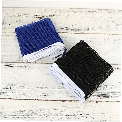 Yardwe 2pcs Nylon Table Tennis Replacement Net Regulation Outdoor Indoor Pong Net Blue for Stress Relief Easy Setup Lightweight and Durable Use
