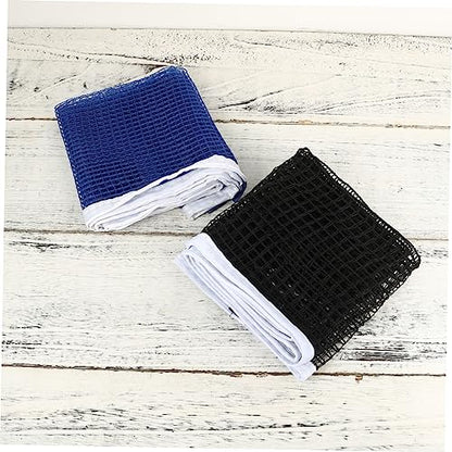 Yardwe 2pcs Nylon Table Tennis Replacement Net Regulation Outdoor Indoor Pong Net Blue for Stress Relief Easy Setup Lightweight and Durable Use