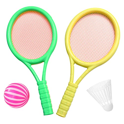 UKCOCO 2pcs Boys and Girls Tennis Racket Set Plastic Tennis Rackets for Boys Girls Outdoor Play Random