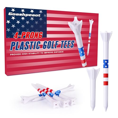 Premium Golf Tees Choose Between 200 Count or 120 Count, Professional Marking System Golf Tees 3-1/4 Inch, Reduce Friction Side Spin More Stable Golf Tees - color: 120 Pack Plastic - USA