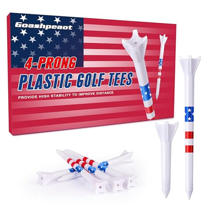Premium Golf Tees Choose Between 200 Count or 120 Count, Professional Marking System Golf Tees 3-1/4 Inch, Reduce Friction Side Spin More Stable Golf Tees - color: 120 Pack Plastic - USA