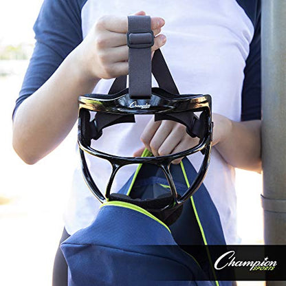 Champion Sports Ultralight Magnesium Softball Fielder’s Mask – Youth & Adult Sizes, 8oz Lightweight Protective Face Guard - color: Black, style: Ultralight Magnesium (Youth Size)
