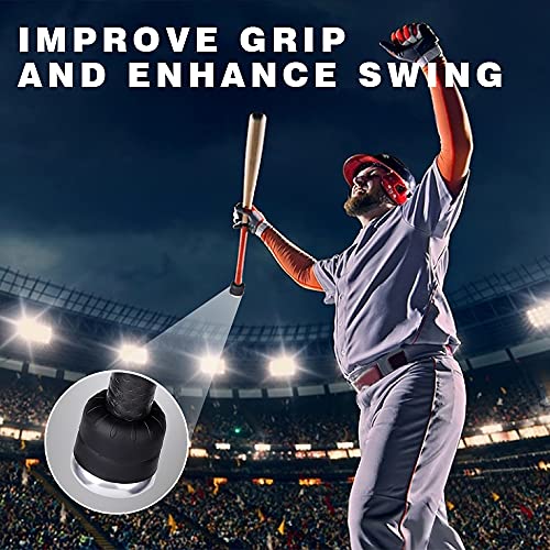 CHAMPKEY Premium Choke Up Rings 4 Pack | Reduced Hands Pain and Pressure Baseball Rings | Ideal for Baseball, Softball and Tee Ball Bat - color: Black