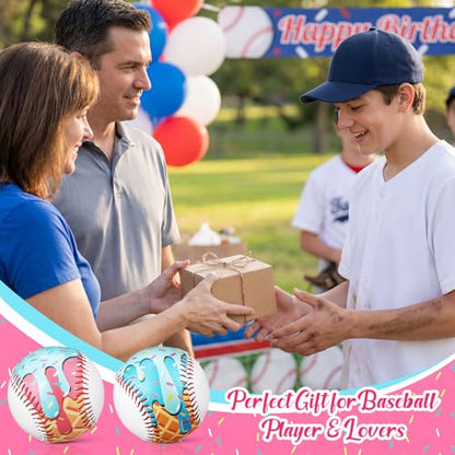 Baseball Ice Cream Drip, Practice Baseballs 9 Inch Standard Size Baseball Party Favor for Beginners Teenagers Practice Training Hitting Pitching Throwing Game Tournament
