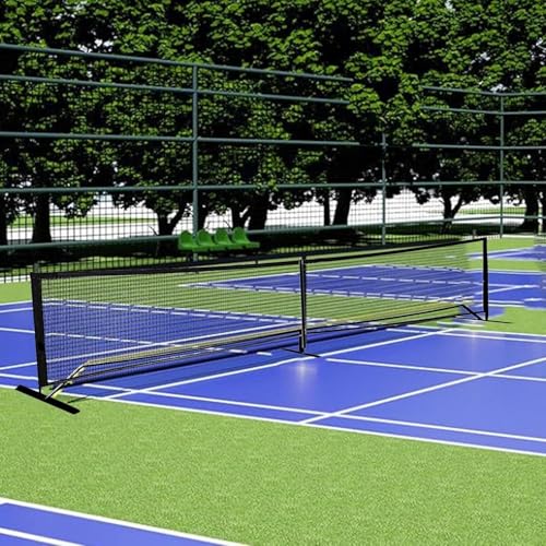 Driveway Tennis Net with Carry Bag, Portable Move Volleyball Net Stand Detachable Tennis Practice Net for Outdoor Training Backyard Badminton(Black) - color: Black