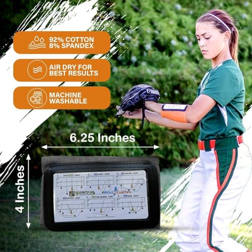 6 Pack Football Play Wristbands with Durable PVC Play Cards, Youth Quarterback Wristband Playbook for 5-on-5 & 6-on-6, Reversible Cards for Coaches & Players