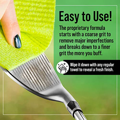 Golf Club Polish & Scratch Remover — All-in-One Golf Club Cleaner, Polisher & Rust Remover for Irons, Wedges & Putters, Restores Shine on Steel, Aluminum & Zinc, Golf Accessories, 8 fl oz Spray
