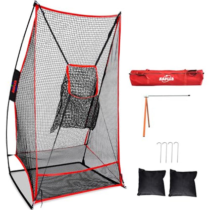 Kapler Football Kicking Net for Field Goals - 3x6FT Portable Football Net for Throwing with Target Zone Attachment and Holder Tee - Sideline Practice for Backyard Skill Improvement