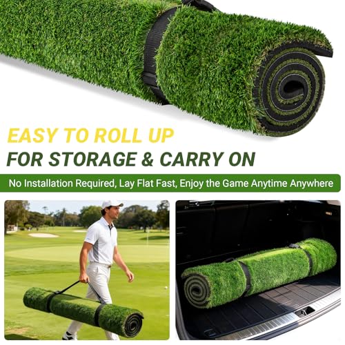 Neoaider Golf Mat, 26 mm 45mm Dual-Turf, 5x4 ft/6x4 ft Golf Hitting Mat for Practice Outdoor Indoor, High-Density Artificial Turf Mat for Hitting Chipping Driving Swinging, Gifts for Men Dad