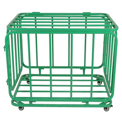 Basketball Or Volleyball Storage Ball Cart with Wheels & Lid Rolling Sports Ball Cart for Gyms Schools Clubs Indoor and Outdoor