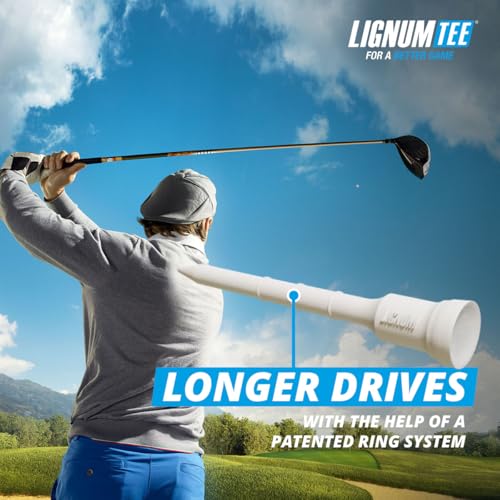 LIGNUM Unbreakable Microwood Golf Tees 50x More Durable/Adjustable Golf Tee/Innovative Wood Fiber and Natural Adhesives/Golf Tee, Golf Tees, Tees Golf, Golf Ball Tees - color: White, size: 2 1/2" (62mm)