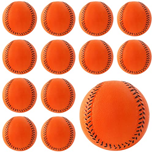 GKK Foam Baseballs 12 Pack Soft Baseballs for Youth Teenager Players Sports Foam Baseballs Training Balls for Hitting and Indoor or Outdoor Play - color: Foam Baseball Orange