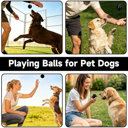 Tennis Balls, 4 Pack Training Tennis Balls – Practice Balls for Beginners & Playing Balls for Dogs - color: Black