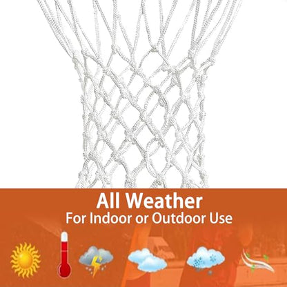 Basketball Net 2 Pack Basketball Net Chain Replacement Basketball Hoop Net 12 Loops White fits Standard Indoor or Outdoor