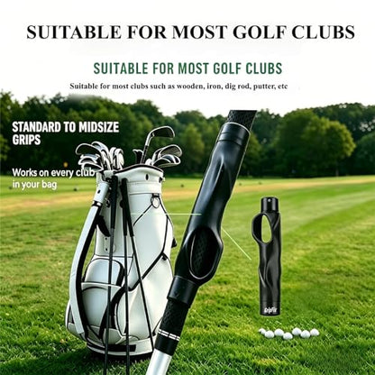 Golf Grip Trainer - Portable Swing Training Aid for Correct Hand Positioning & Muscle Memory - Non-Slip ABS & TPR Tool Fits Most Golf Clubs - Perfect Golf Gift for Men, Women & Beginners