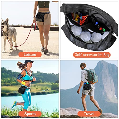 Tennis Ball Holder, Pickleball Holder Bag for Women, Men & Teens, Ball Pouch, Mesh Waist Hip Bag Carrier, Easy Holding 6-8 Pickle Balls or Tennis, Versatile Accessories & Gifts