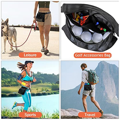 Tennis Ball Holder, Pickleball Holder Bag for Women, Men & Teens, Ball Pouch, Mesh Waist Hip Bag Carrier, Easy Holding 6-8 Pickle Balls or Tennis, Versatile Accessories & Gifts