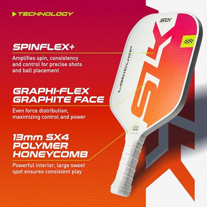 Selkirk Sport SLK Latitude 13mm Pickleball Paddle | Graphite Face with SpinFlex Surface & SX4 Polymer Core | Lightweight Pickleball Paddles for Men & Women | Control, Spin & Power