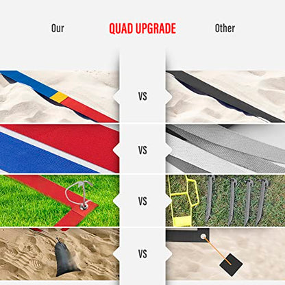 Professional Beach Volleyball Lines for Sand 26.3' X 52.6'| 30' X 60', 2 inch, Better Visible, Upgraded Weather Resistance, with Metal Anchors & Sand Bags