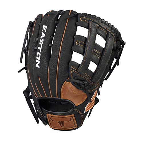 Easton | Prime Slowpitch Softball Glove Series | Sizes 12.5" - 14" | Multiple Styles - color: H-Web | Black / Tan, size: 13" | Utility